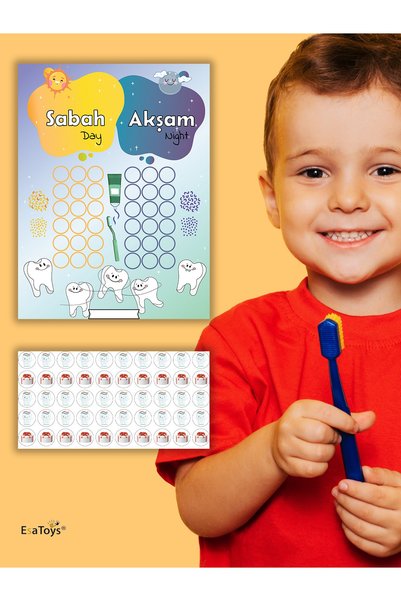 esatoys Çocuklar Için Diş Fırçalama Panosu