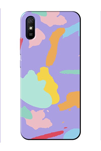 frondcase حافظة هاتف Redmi 9A بألوان فنية أرجوانية