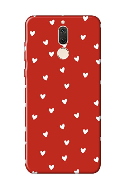 frondcase Huawei Mate 10 Lite Minik Kalpler Kırmızı Telefon Kılıfı