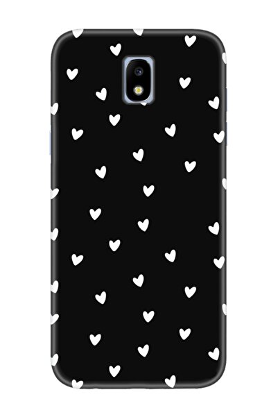 frondcase Samsung J7 Pro Minik Kalpler Siyah Telefon Kılıfı