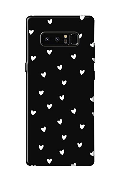 frondcase Samsung Note 8 Minik Kalpler Siyah Telefon Kılıfı