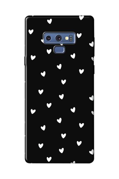 frondcase Samsung Note 9 Minik Kalpler Siyah Telefon Kılıfı