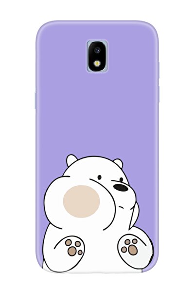 frondcase Samsung J7 Pro Panda Lila Telefon Kılıfı