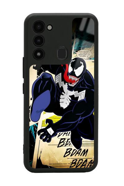 Spoyi غلاف هاتف لامع بتصميم Venom لهاتف Tecno Spark 8c
