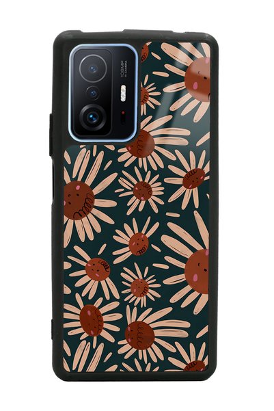 Spoyi Teleplus Xiaomi Mi 11t Pro Retro Daisy Design Glossy Phone Case