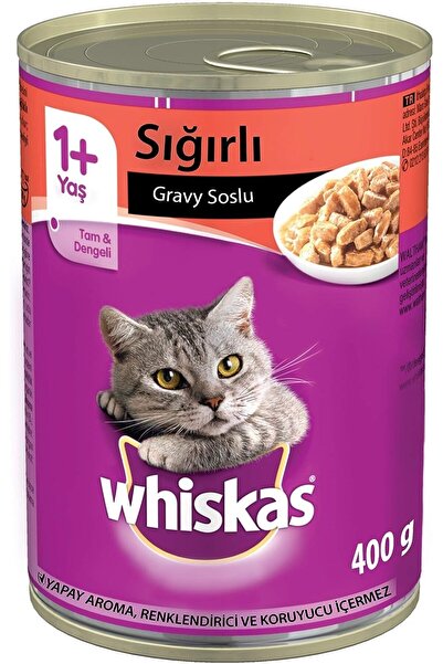 Whiskas Sığırlı Konserve Yaş Kedi Maması, 400 G