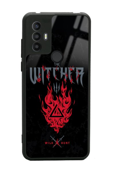 Spoyi Glossy Phone Case for Tcl 30 Se Witcher 3 Fire Design