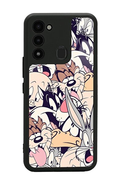 Spoyi Tecno Spark 8c Disney Character Tasarımlı Glossy Telefon Kılıfı