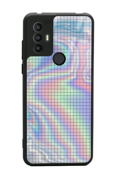Spoyi Tcl 30 Se Neon Checkerboard Design Glossy Phone Case