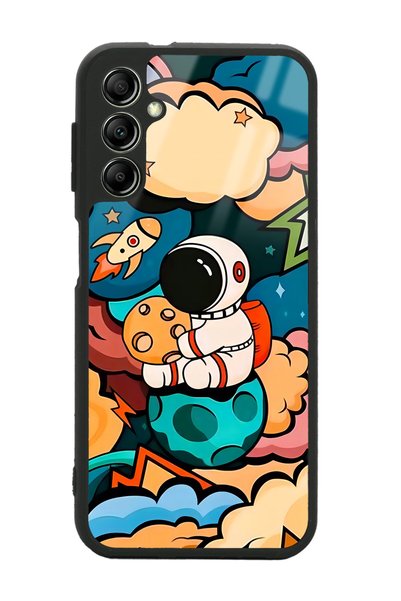 Spoyi Samsung A34 Glossy Phone Case with Baby Astronaut Design