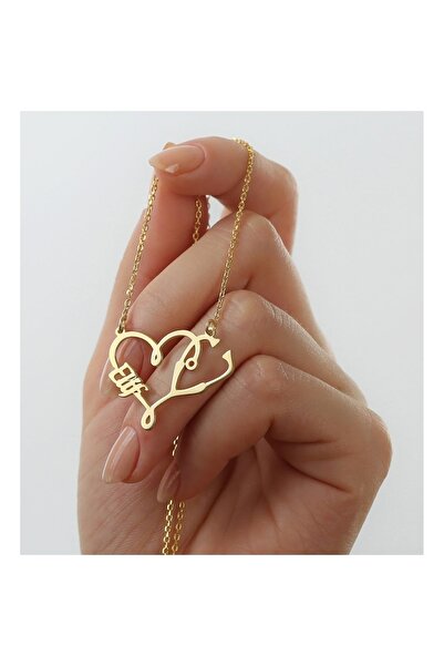 Şimal Silver 925 Ayar Gümüş Isimli Kalpli Doktor Kolyesi