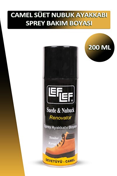 Dopar Bağcık Nuri Leflef Camel Süet Nubuk Ayakkabı Sprey Bakım Boyası 200 ml Set