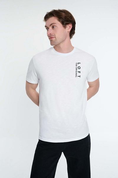 Loft 2032087   M Tss K.Sleeve T-Shirt - Loft - St06454-White-M - White m Sleeve Tee