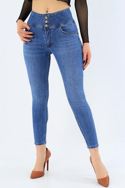 JANES Παντελόνι Jean Lycra ψηλόμεσο 90 cm