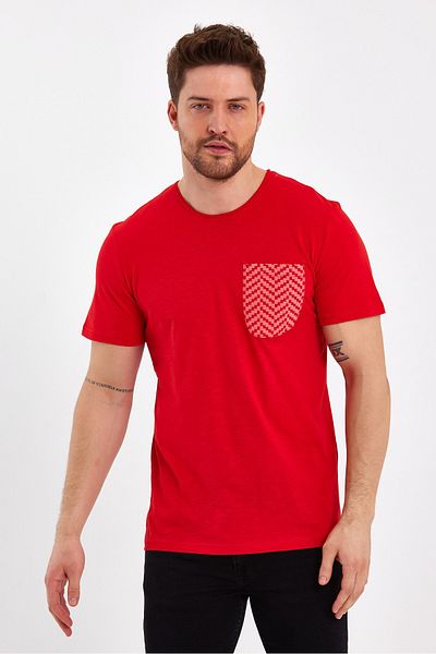 UOMOPARK Men's Pocketed Crew Neck Short Sleeve T-shirt