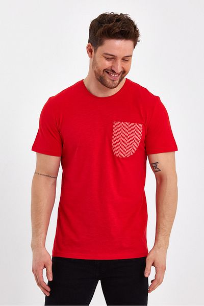 UOMOPARK Men's Pocketed Crew Neck Short Sleeve T-shirt