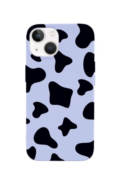 mooodcase Iphone 14 Plus Uyumlu Inek Desenli Premium Silikonlu Lansman Telefon Kılıfı