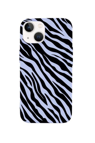 mooodcase Iphone 14 Plus Uyumlu Zebra Pattern Desenli Premium Silikonlu Lansman Telefon Kılıfı