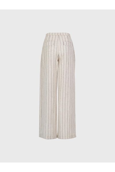 Juste Studio Line Pattern Linen Loose Form Trousers