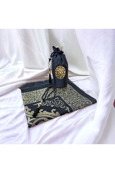 ENSARHAC-UMRE MALZEMELERİ Dowry Prayer Rug Prayer Beads Set
