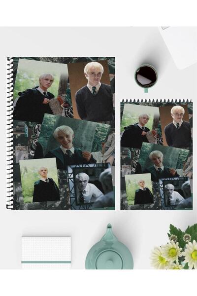 feroxby دفتر ملاحظات Draco Malfoy مقاس A5 مقاس 21 × 15 سم ومفكرة مقاس 14 × 10 سم بتصميم مخصص غير مبطن
