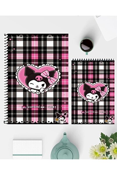 feroxby دفتر ملاحظات Kuromi مقاس A5 ودفاتر ملاحظات مقاس A6 بتصميم خاص غير مبطنة