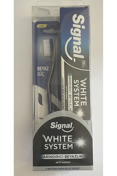 Signal SIGNAL WHITE SYSTEM PURIFYING WHITENING TOOTH PASTE 75 ML + SIGNAL WHITE POWER BRUSH