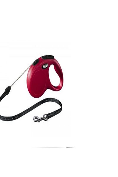Flexi Classic String Medium Red Automatic Dog Walking Collar 5 m