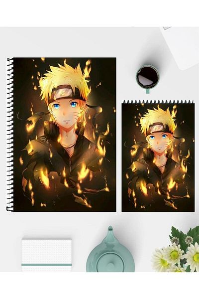 feroxby دفتر ملاحظات Naruto Uzumaki مقاس A5 ومفكرة A6 بتصميم خاص غير مبطنة
