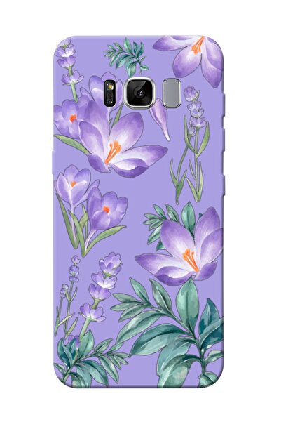 frondcase Samsung S8 Kış Çiçeği Lila Telefon Kılıfı