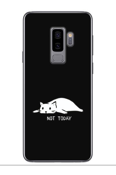 frondcase Samsung S9 Not Today Kedi Siyah Telefon Kılıfı
