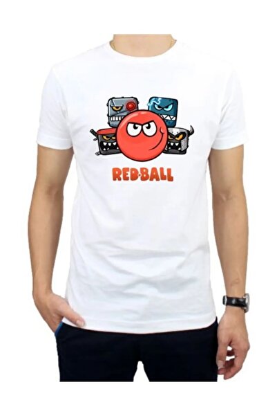 Daxia Erkek Çocuk Beyaz Red Ball 4 Tıp 1 T-shırt