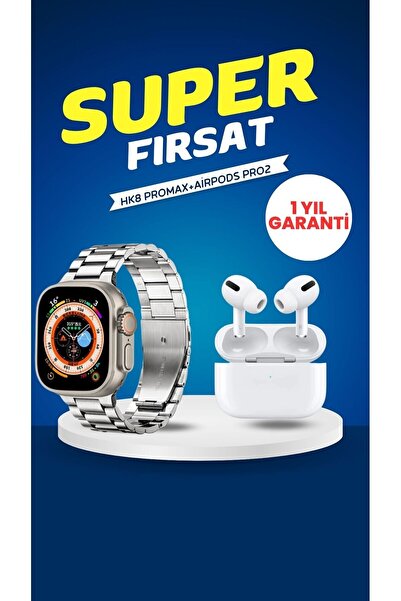 Asf Bilişim İkili Set HK8 ProMAX 3 Kordon+AirPods Pro2 ANC Premium Serisi