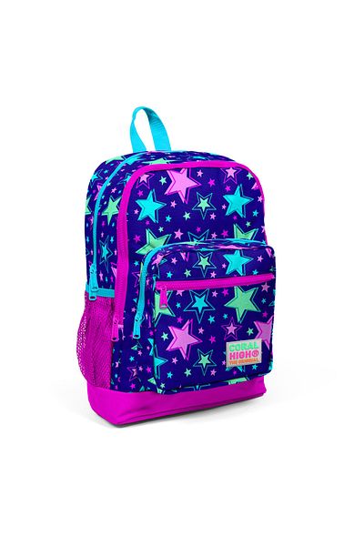 Coral High Rucsac școlar cu patru compartimente pentru copii Saks Pink Star 23468