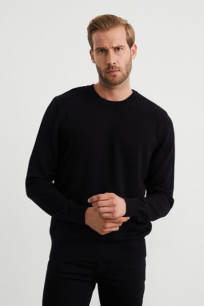 PAULMARK Πλεκτό πουλόβερ - Σχέδιο Crew Neck