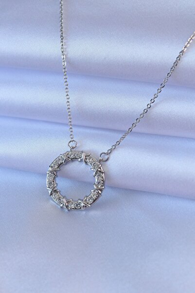 Clariss 316L Steel Gold Color Zircon Stone Xoxo Women's Necklace
