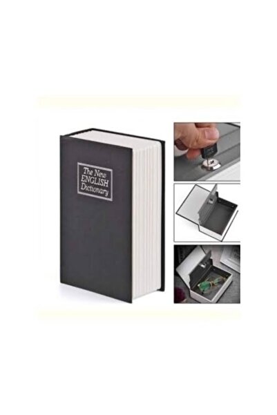 Sensoria Kitap Görünümlü Kilitli Gizli Çelik Kasa Kumbara Sözlük Kumbara Hedi...