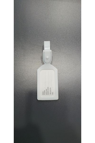 Seyahat Club Travel accessory white with a teddy bear luggage bag suitcase tag