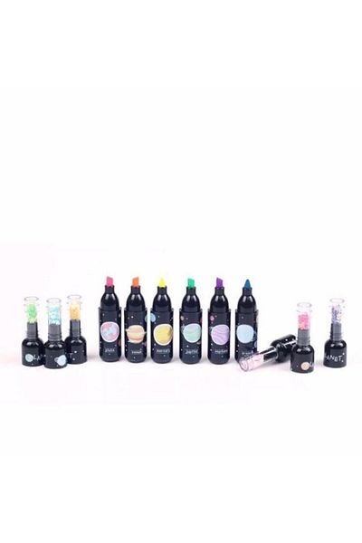YEŞİL KIRTASİYE Mini Highlighter Pen 6 Pack Galaxy Pen