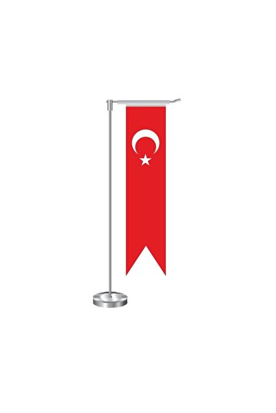 Bayrak Online L Kırlangıç Türk Masa Bayrağı Direkli Takım