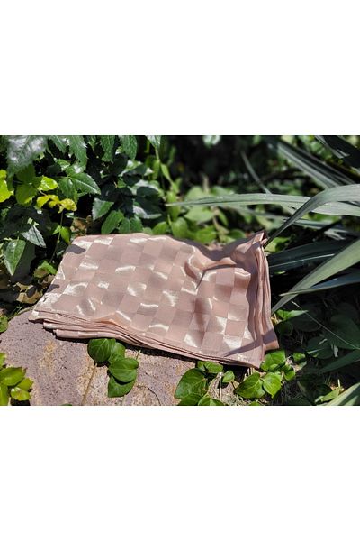 FRESCO SCARFS Γυναικείο χιτζάμπ Μεταξένιο βαμβακερό ζακάρ με γυαλιστερό σχέδιο σάλι*μινκ