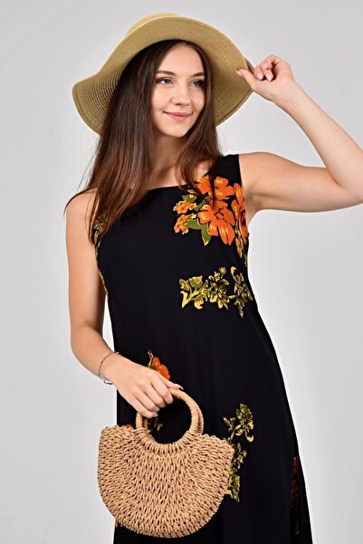 LİKAPA Yazlık Askılı Viskon Elbise 2691