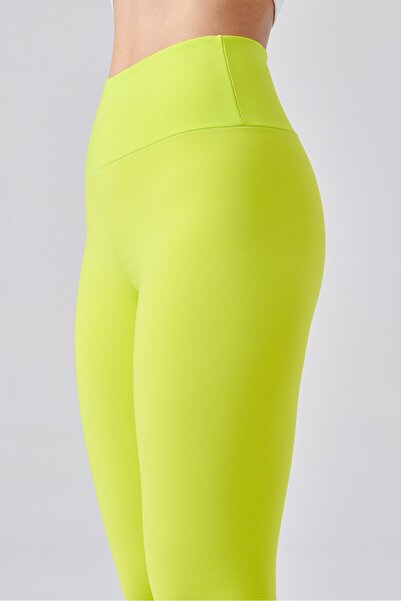 UP&FIT Push Up High Waist Capri Leggings Neon Green