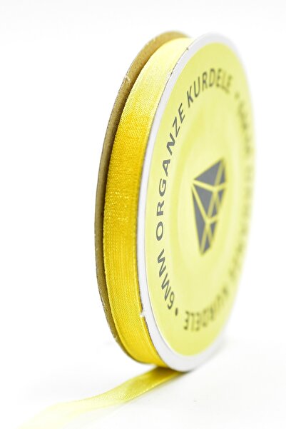 E Elmas شريط أورجانزا أصفر (6 مم - 20 م)