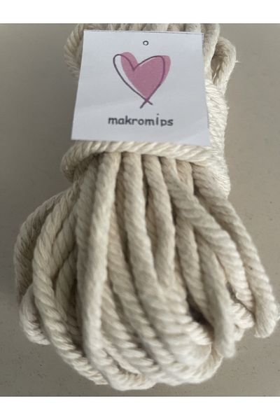 Makromİps Σχοινί Μακραμέ 4mm-10 μέτρα Βαμβακερό σχοινί Στριφτό Πλεκτό Σχοινί Χόμπι