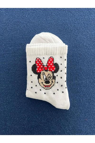 Touz Λευκές κάλτσες κολλεγίου Minnie Mouse Unisex
