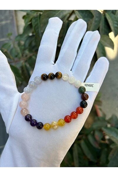 Asya Gems 8 mm Sphere Cut Crab Zodiac Natural Stone Bracelet