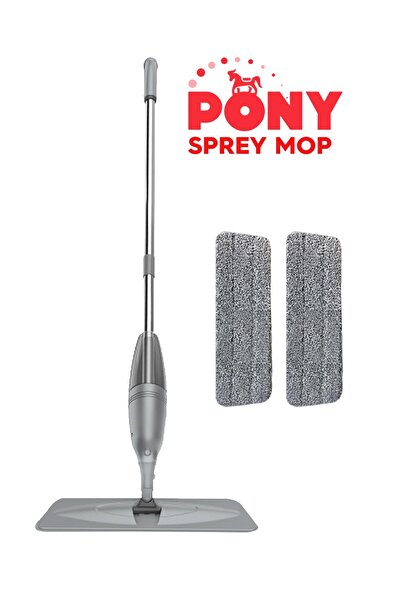 Pony Sprey Mop Yedek Mop Set Gri Temizlik Seti