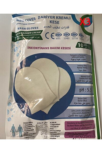 MED-COVER Bariyer Kremli Kese 10'lu 3 Paket
