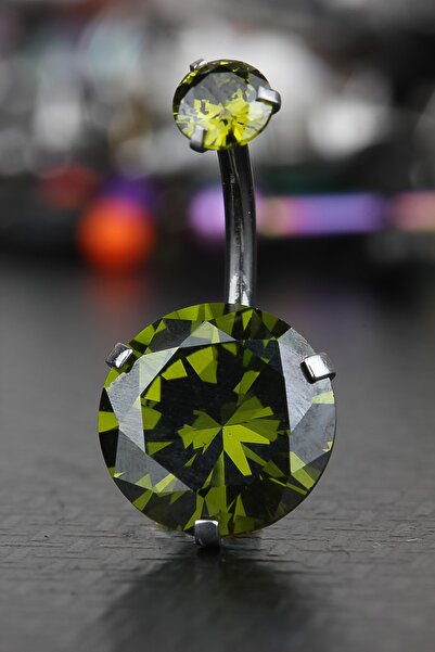 depozoom Yeni Sezon 316L Cerrahi Çelik Zirkon Taş Göbek Piercing